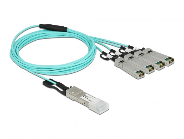 Delock 84058 3m QSFP+ - 4xSFP+ aktív optikai kábel