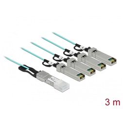 Delock 84058 3m QSFP+ - 4xSFP+ aktív optikai kábel