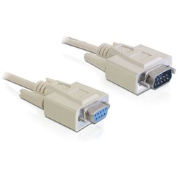 Delock 84064 RS-232 Sub-D9 apa/anya 2m bézs hosszabító kábel