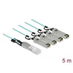 Delock 84069 5m QSFP+ - 4xSFP+ aktív optikai kábel