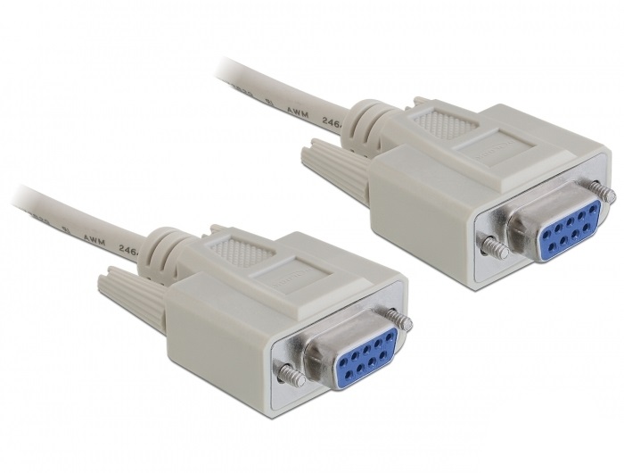Delock 84077 9pin anya/anya 1,8m null modem soros kábel