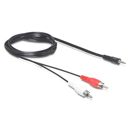 Delock 84212 DC jack 3.5 mm apa > 2 x RCA apa 5 m audio kábel