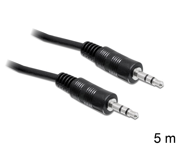 Delock 84438 DC jack 3.5 mm apa / apa 5 m audio kábel