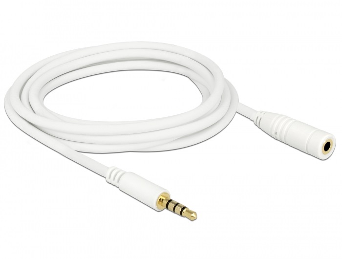 Delock 84483 iPhone sztereo Jack 3.5mm apa/anya 4 pin 3m kábel