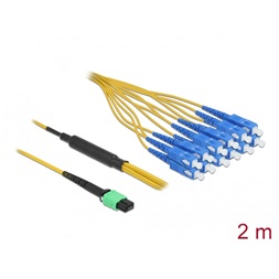 Delock 84871 2m Single-mode MPO anya - 12xSC Simplex apa 9/125µm optikai szálkábel