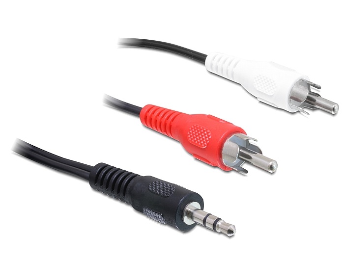 Delock 84942 3,5mm sztereó jack apa > 2xRCA apa 3m kábel