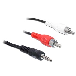 Delock 84942 3,5mm sztereó jack apa > 2xRCA apa 3m kábel
