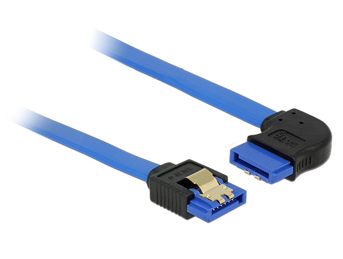 Delock 84990 30 cm 6 Gb/s SATA egyenes - SATA jobbranéző kék kábel