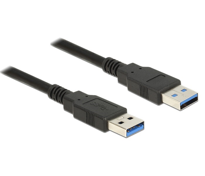 Delock 85061 USB 3.0-s A apa / apa 1,5 m fekete kábel