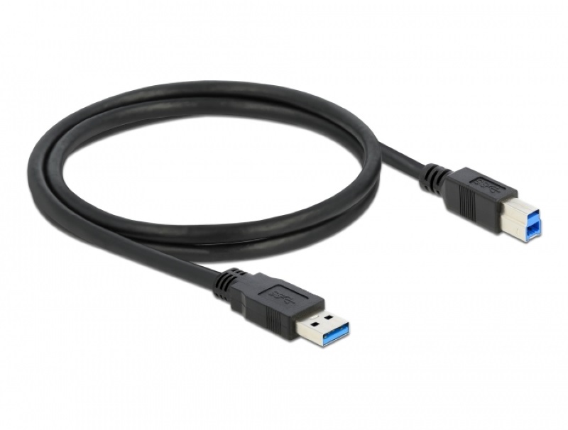 Delock 85066 USB 3.0-A > USB-B apa/apa 1m fekete kábel