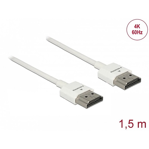 Delock 85126 1,5m HDMI A - HDMI A Ethernettel 3D 4K vékony kábel