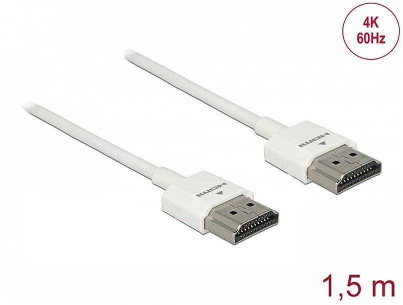 Delock 85126 1,5m HDMI A - HDMI A Ethernettel 3D 4K vékony kábel