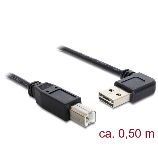 Delock 85167 0,5m Easy USB 2.0 A/USB 2.0 B kábel