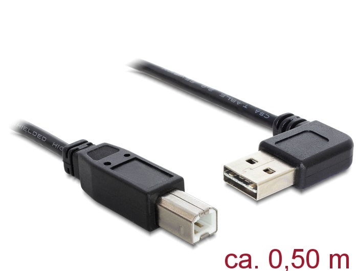 Delock 85167 0,5m Easy USB 2.0 A/USB 2.0 B kábel