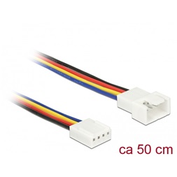 Delock 85362 50cm PWM hűtőventillátor 4-tűs hosszabbító kábel