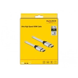 Delock 85368 3m Ultra nagy sebességű HDMI 48Gbps 8K 60Hz ezüst kábel