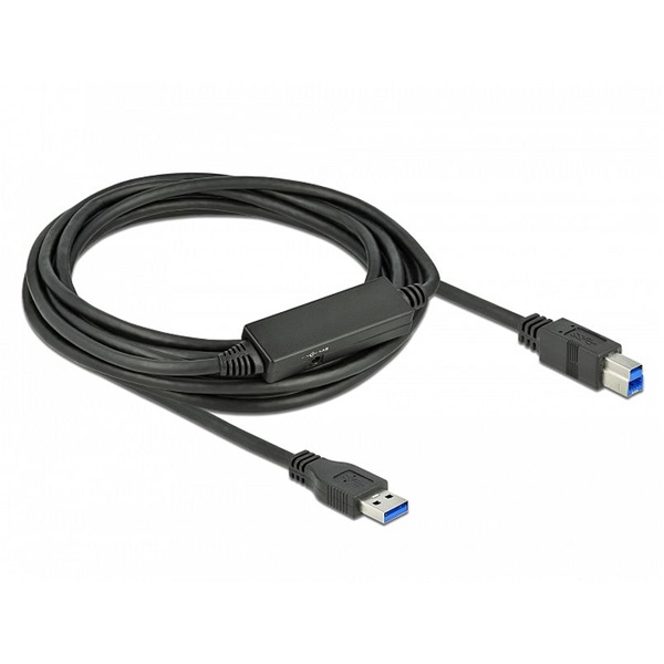 Delock 85379 5m USB 3.2 Gen 1 A - USB B kábel