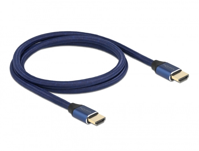 Delock 85446 1m Ultra nagy sebességű HDMI 48Gbps 8K 60Hz kék kábel