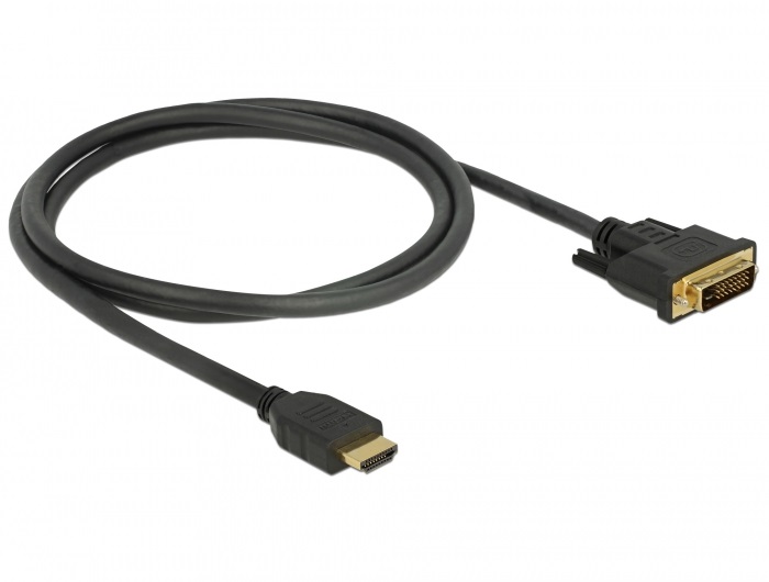 Delock 85652 HDMI - DVI 24+1 1m kétirányú kábel