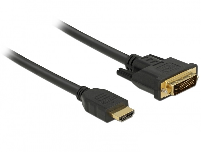 Delock 85654 HDMI - DVI 24+1 kétirányú 2m kábel