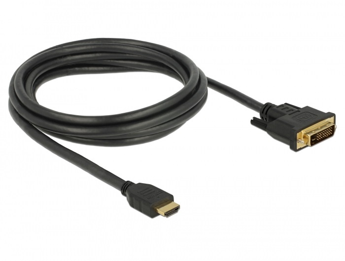 Delock 85654 HDMI - DVI 24+1 kétirányú 2m kábel
