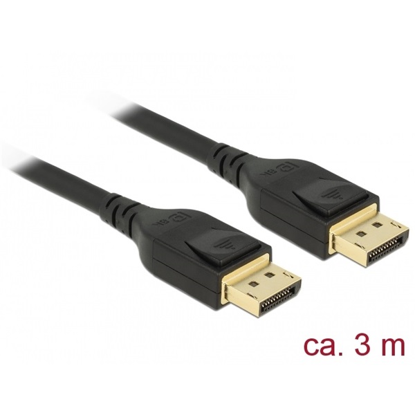 Delock 85661 3m DisplayPort 8K 60 Hz kábel