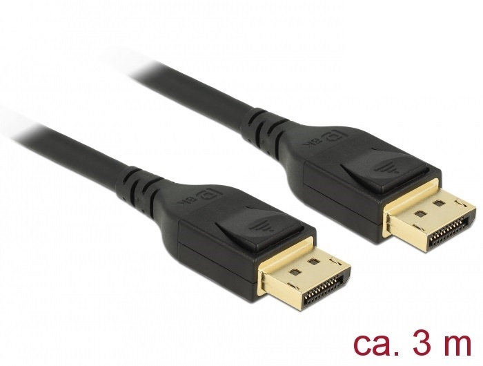 Delock 85661 3m DisplayPort 8K 60 Hz kábel