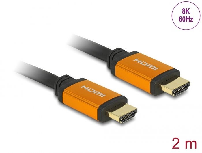 Delock 85729 2m 48Gbps 8K 60Hz nagysebességű HDMI kábel