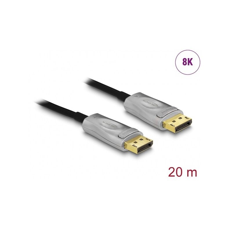 Delock 85887 20m DisplayPort 1.4 8K aktív optikai kábel