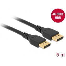 Delock 85912 5m DisplayPort 1.2 4K 60 Hz kábel
