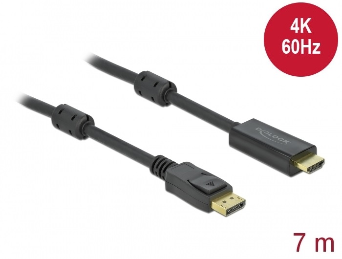 Delock 85959 7m DisplayPort 1.2/HDMI 4K 60 Hz hosszú