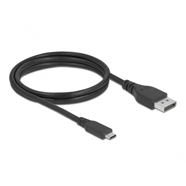 Delock 86038 1m USB-C - DisplayPort 8K 60Hz kétirányú kábel