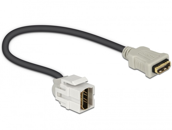 Delock 86328 HDMI anya > HDMI anya 250° kábellel Keystone modul