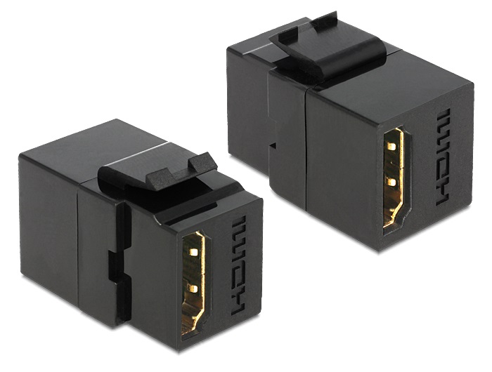 Delock 86366 HDMI anya > HDMI anya fekete Keystone modul