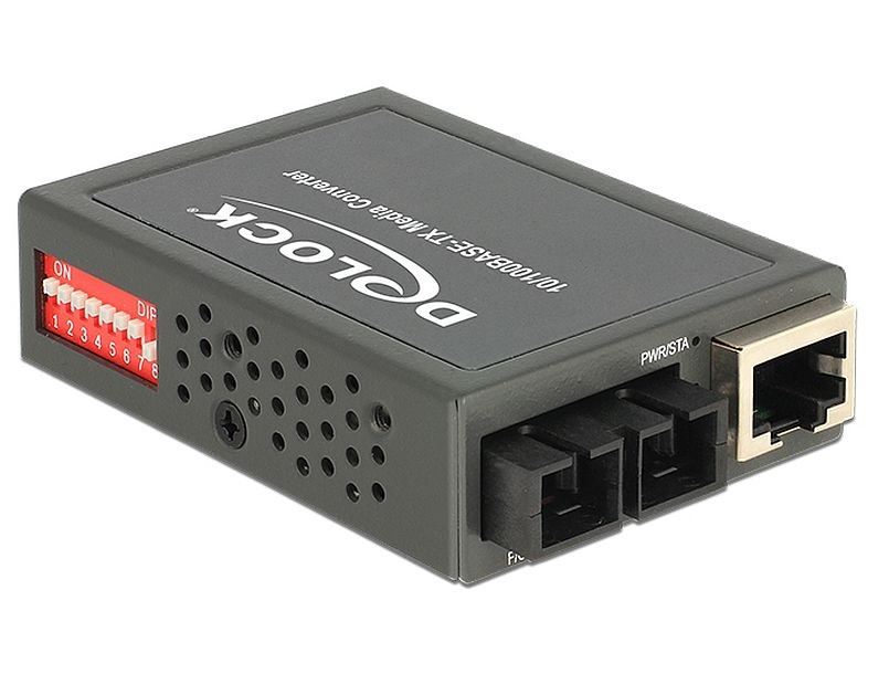 Delock 86443 100Base-FX SC SM 1310nm/30km kompakt médiaátalakító
