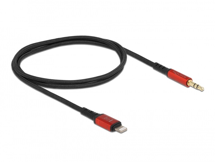 Delock 86586 50cm 8 tűs Lightning apa - 3,5mm jack apa kábel