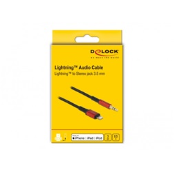 Delock 86586 50cm 8 tűs Lightning apa - 3,5mm jack apa kábel