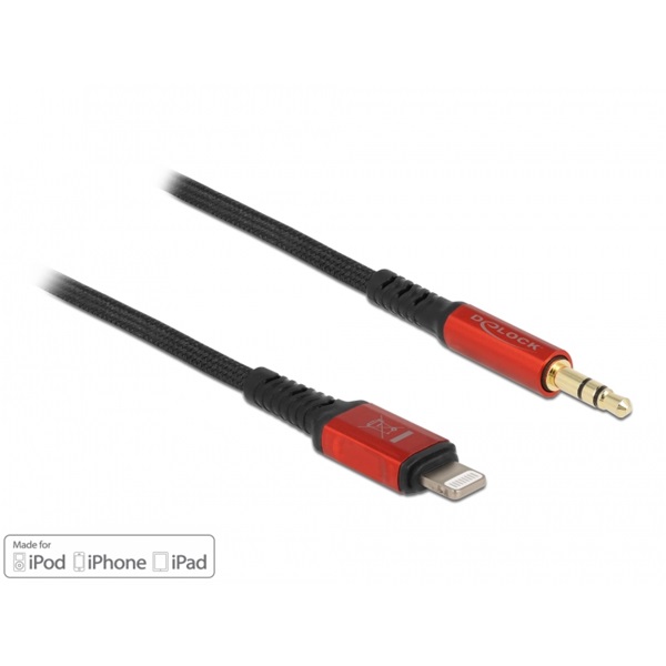 Delock 86587 1,5m 8 tűs Lightning apa - 3,5mm jack apa kábel