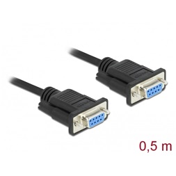 Delock 86614 0,5m Sub-D9/RS-232 soros anya-anya kábel