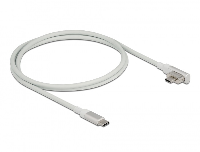 Delock 86703 1,2m Thunderbolt 3 USB-C 4K 60Hz apa - apa hajlított mágneses kábel