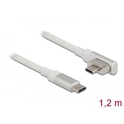 Delock 86703 1,2m Thunderbolt 3 USB-C 4K 60Hz apa - apa hajlított mágneses kábel