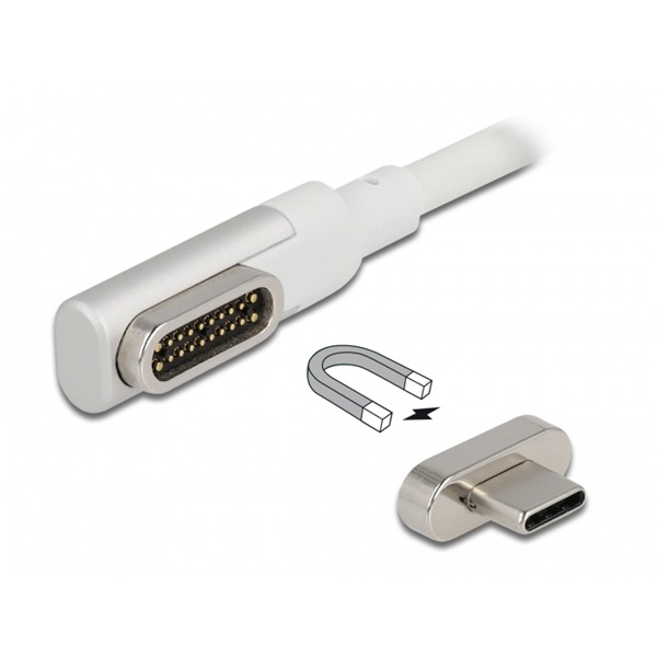 Delock 86703 1,2m Thunderbolt 3 USB-C 4K 60Hz apa - apa hajlított mágneses kábel