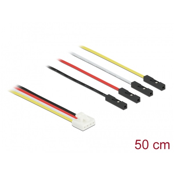 Delock 86950 50cm IOT Grove 4 tűs apa - 4xJumper anya Arduino lapokhoz átalakító kábel