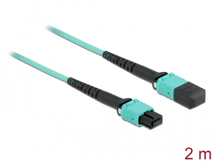 Delock 86956 2m polarity A Multi-mode OM4 MPO anya - MPO anya 12 szál 50/125µm optikai szálkábel