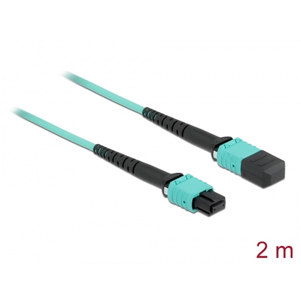 Delock 86957 2m polarity B Multi-mode OM4 MPO anya - MPO anya 12 szál 50/125µm optikai szálkábel