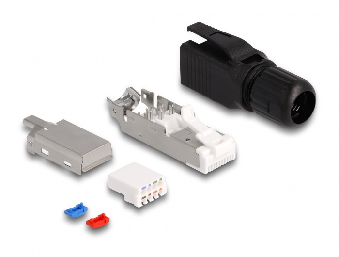Delock 86965 Cat6A RJ45 - LSA-blokk dugaszoló szerelvény