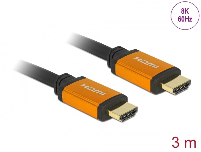 Delock 86987 3m nagy sebességű HDMI 48Gbps 8K 60Hz kábel