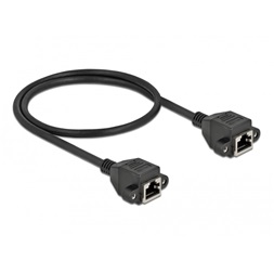 Delock 87008 50cm Cat6A S/FTP rögzíthető RJ45 anya - rögzíthető RJ45 anya hosszabbító kábel