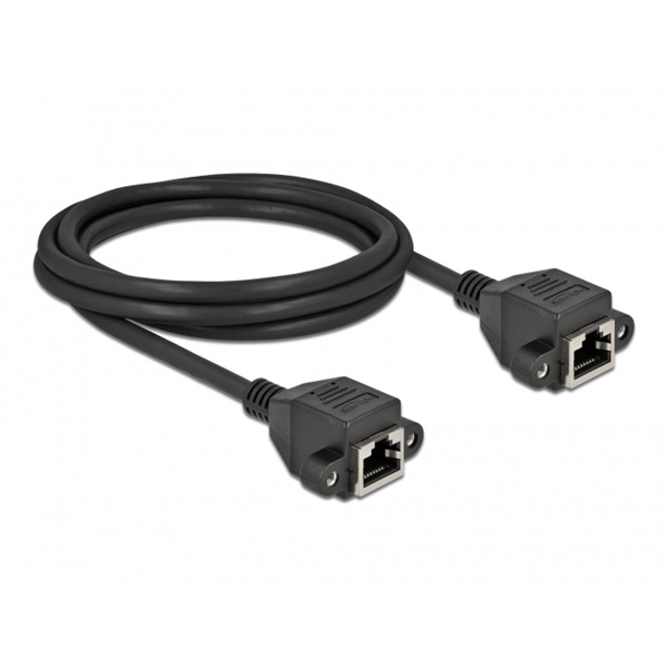 Delock 87010 2m Cat6A S/FTP rögzíthető RJ45 anya - rögzíthető RJ45 anya hosszabbító kábel