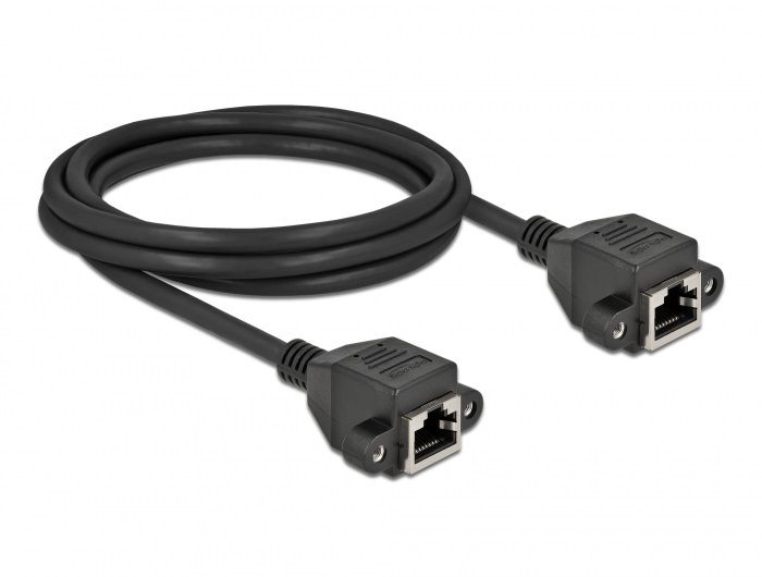 Delock 87010 2m Cat6A S/FTP rögzíthető RJ45 anya - rögzíthető RJ45 anya hosszabbító kábel